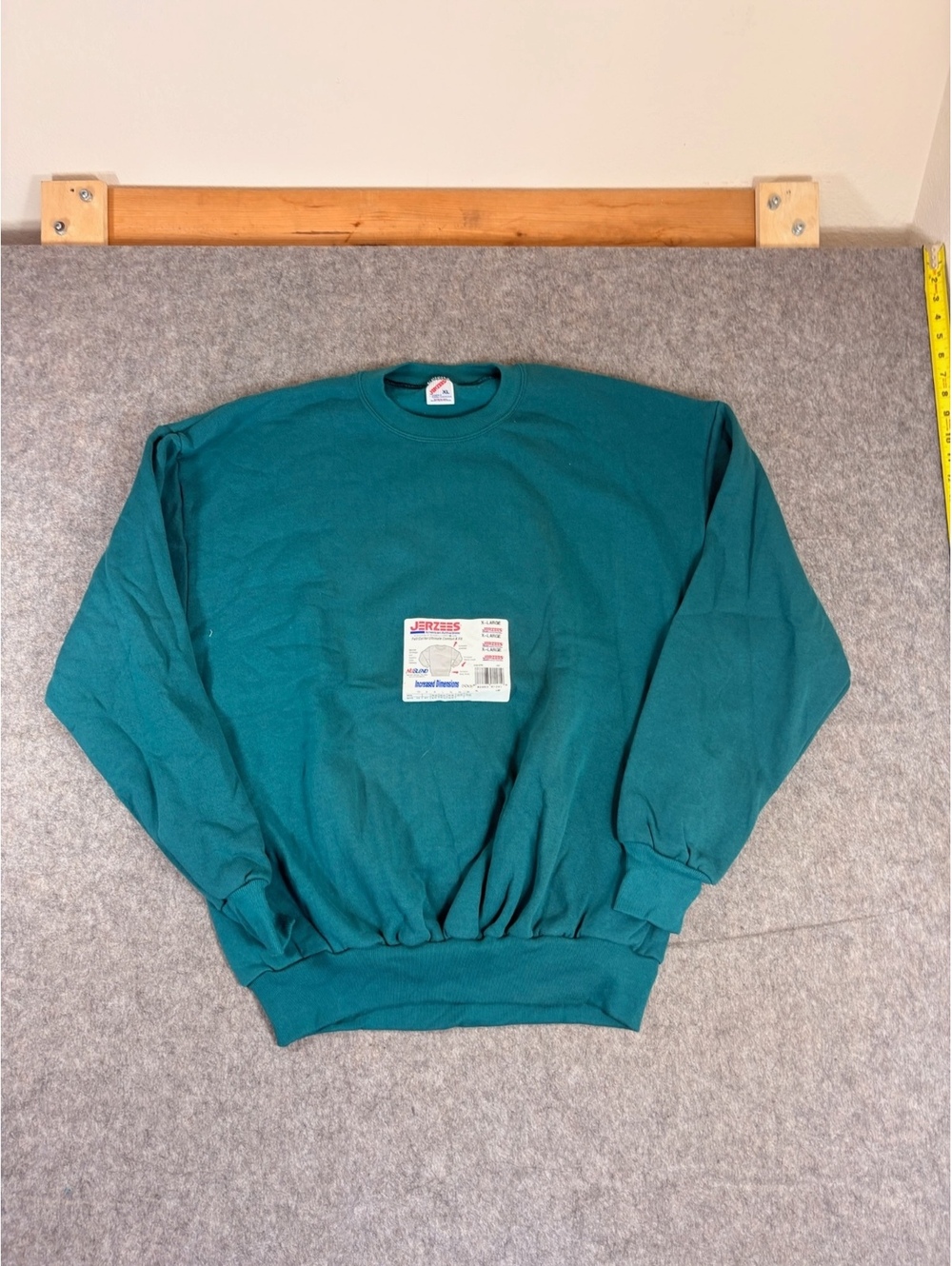 Vintage Jerzees teal crewneck sweatshirt Size XL NWW